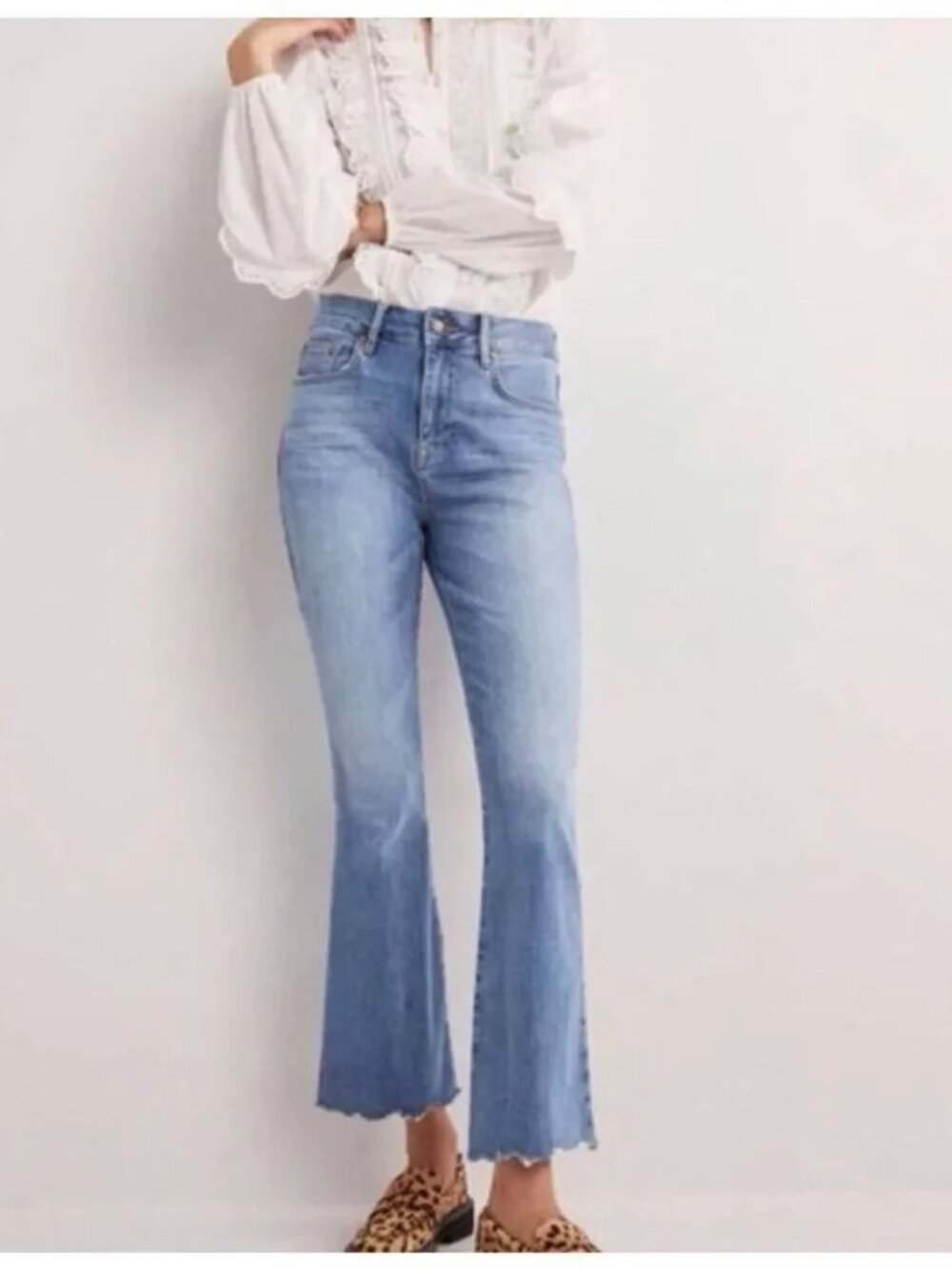 Boden Flare Cropped Denim Size 6